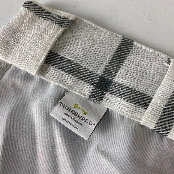 Threshold Blackout Windowpane Curtain Panel 108x50 Gray - 1 Panel - Picture 4 of 9